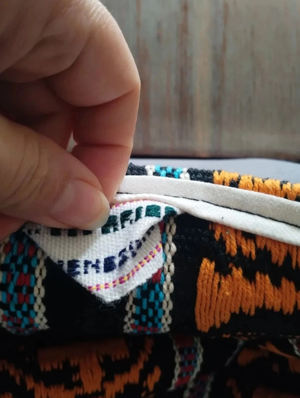 Orange black crossbody bag, Venezuela – photo 7